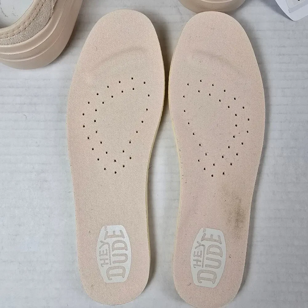 Hey Dude Austin Lift Classic Slip-On Mules Womens Size 9 Blush Platform Shoes